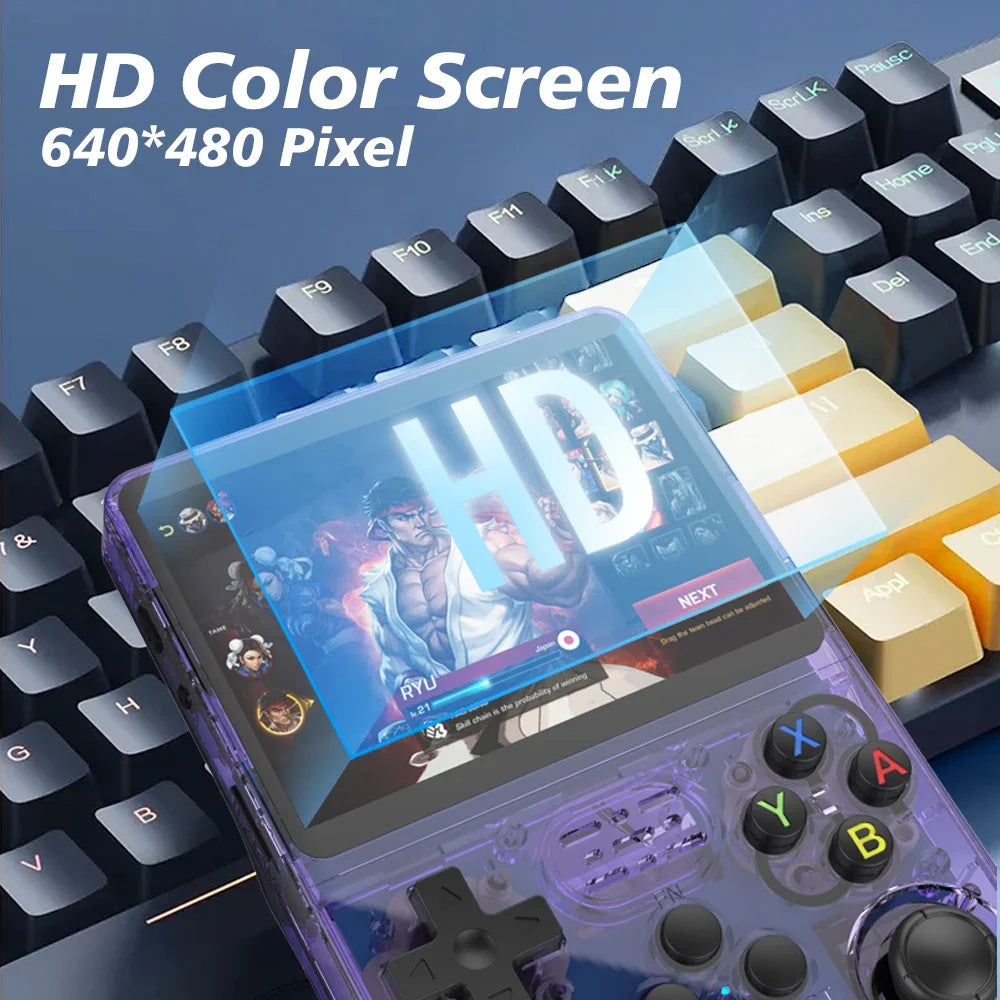 R36S 128GB Retro Handheld Game Console | 3.5" IPS Screen Portable Pocket Video Player for Kids