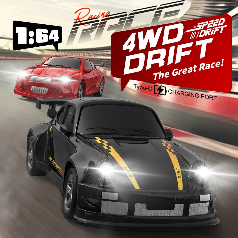 KF20 1:64 Drift RC Car | 4-Wheel Remote-Controlled Racing Toy for Boys