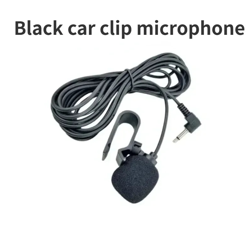 Car Audio Microphone | 3.5mm Clip-On Stereo Mic for Auto DVD Radio & Hands-Free Calls