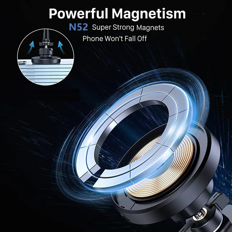 30W Magnetic Car Wireless Charger | Fast Charging Phone Holder Stand for iPhone 11-15 Pro Max