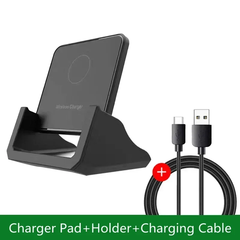 30W Wireless Charger Pad Stand | Ultra-Thin Fast Charging Dock for iPhone, Samsung & Xiaomi