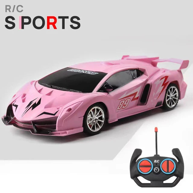 1/18 RC Car with LED Lights | High-Speed 2.4G Remote Control Sports Car for Kids