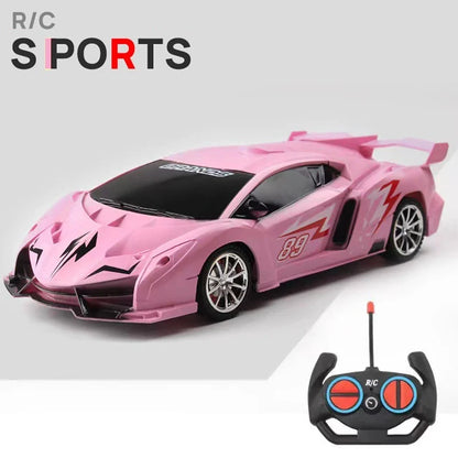 1/18 RC Car with LED Lights | High-Speed 2.4G Remote Control Sports Car for Kids