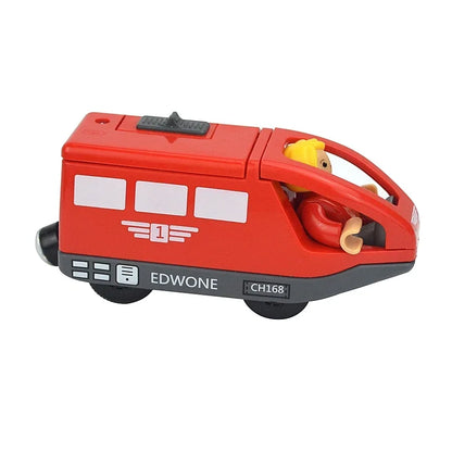 Train Track Wooden Train Toys Magnetic Set Electric Car Locomotive Diecast Slot Fit All Wood Brand Biro Railway Tracks For Kids