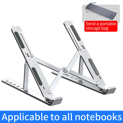 Aluminum Alloy Laptop Stand | Adjustable, Foldable, Portable Notebook Holder with Cooling & Non-Slip Design