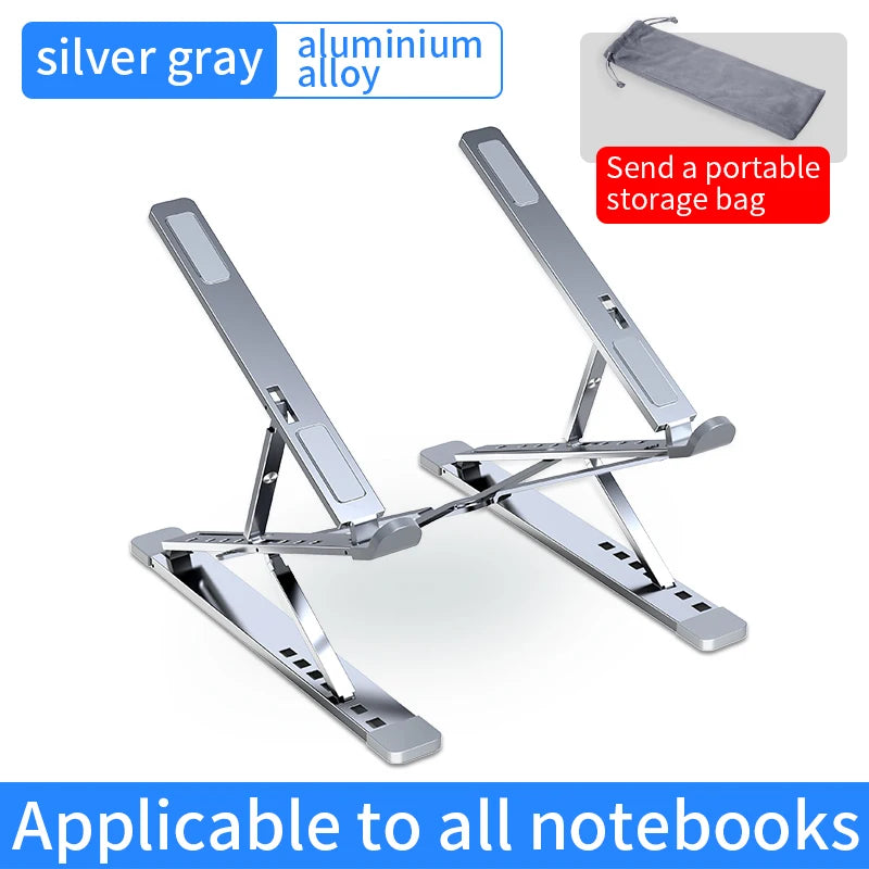 YYLM N8 Adjustable Aluminum Laptop Stand | Foldable Portable Cooling Notebook Holder for MacBook