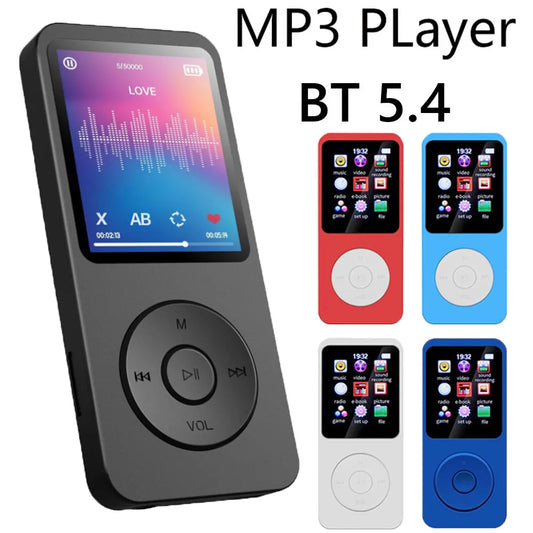 HiFi MP3 Player with Bluetooth 5.4 & Built-in Speaker | Lossless Music Player with FM Radio, E-Book & Recording Function