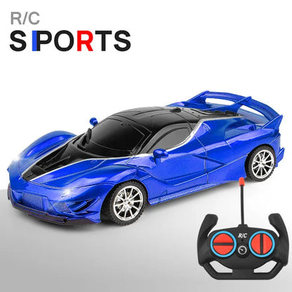 1/18 RC Car with LED Lights | High-Speed 2.4G Remote Control Sports Car for Kids