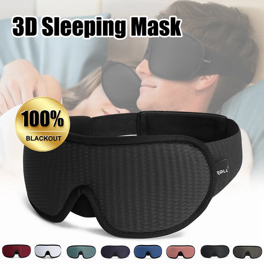3D Sleeping Mask | Soft Padded Eye Shade & Sleep Mask for Complete Light Blockout