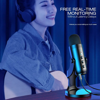 Haomuren USB Condenser Microphone | PC & Mac Mic for Gaming, Streaming, Podcasting, and Recording