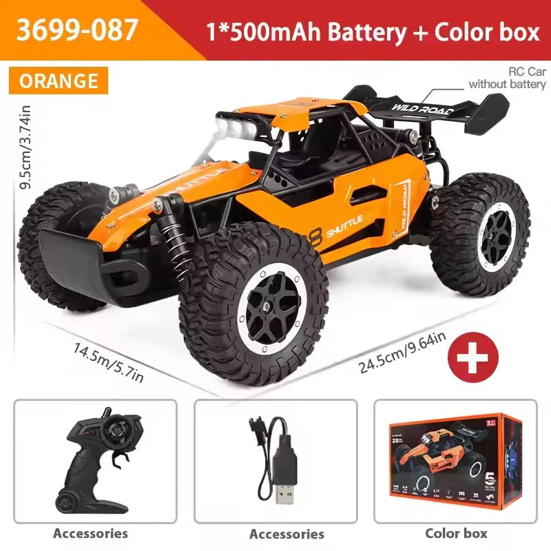 RC Off-Road Car 1:16 Scale | High-Speed 20KM/H 2WD Electric Monster Truck with 2.4G Remote