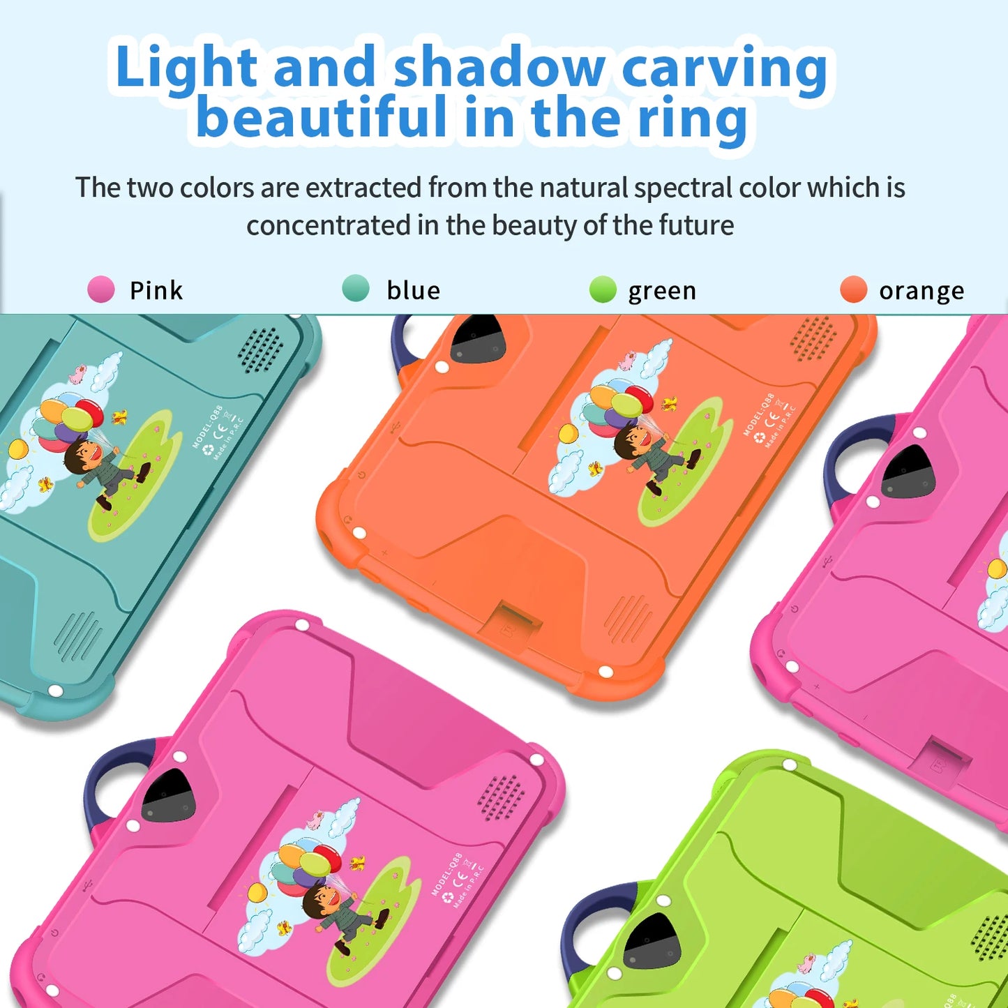 7-Inch Kids Tablet | Cartoon Pattern, 4GB RAM, 64GB ROM, Android Educational & Learning Games