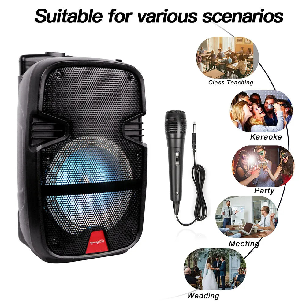 3000W Portable Party Bluetooth Speaker | 8" Subwoofer with Microphone & Remote Control