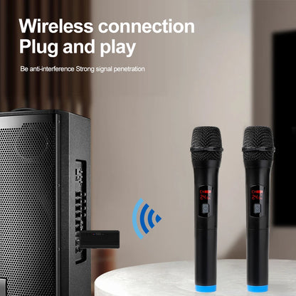 Dual Channel Wireless Microphone System | VHF Handheld Mic Set for Karaoke, Church, and Events