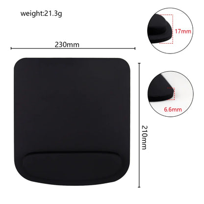 Ergonomic EVA Mouse Pad | Computer Game & Office Wrist Support, Solid Color Comfortable Mouse Mat