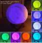 8cm Moon Lamp LED Night Light with Stand | Starry Battery-Powered Bedroom Decor Lamp for Kids & Home Gifts
