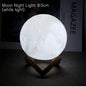 8cm Moon Lamp LED Night Light with Stand | Starry Battery-Powered Bedroom Decor Lamp for Kids & Home Gifts