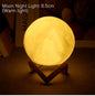 8cm Moon Lamp LED Night Light with Stand | Starry Battery-Powered Bedroom Decor Lamp for Kids & Home Gifts