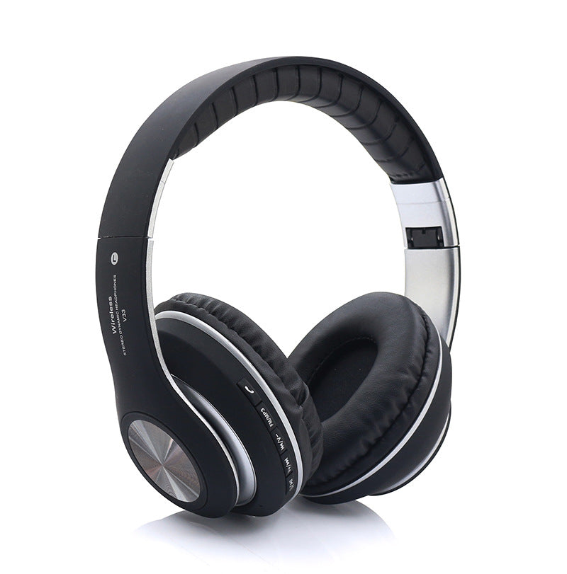 Black over-ear headphones on a white background