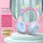 Cute Cat Ear Wireless Bluetooth Headphones | LED Stereo Headset for Kids & Teens