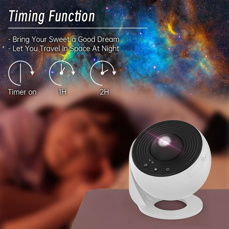 Galaxy Starry Sky Projector Night Light | 360° Rotating Planetarium Lamp for Kids Bedroom, Valentine’s Day & Wedding Decor