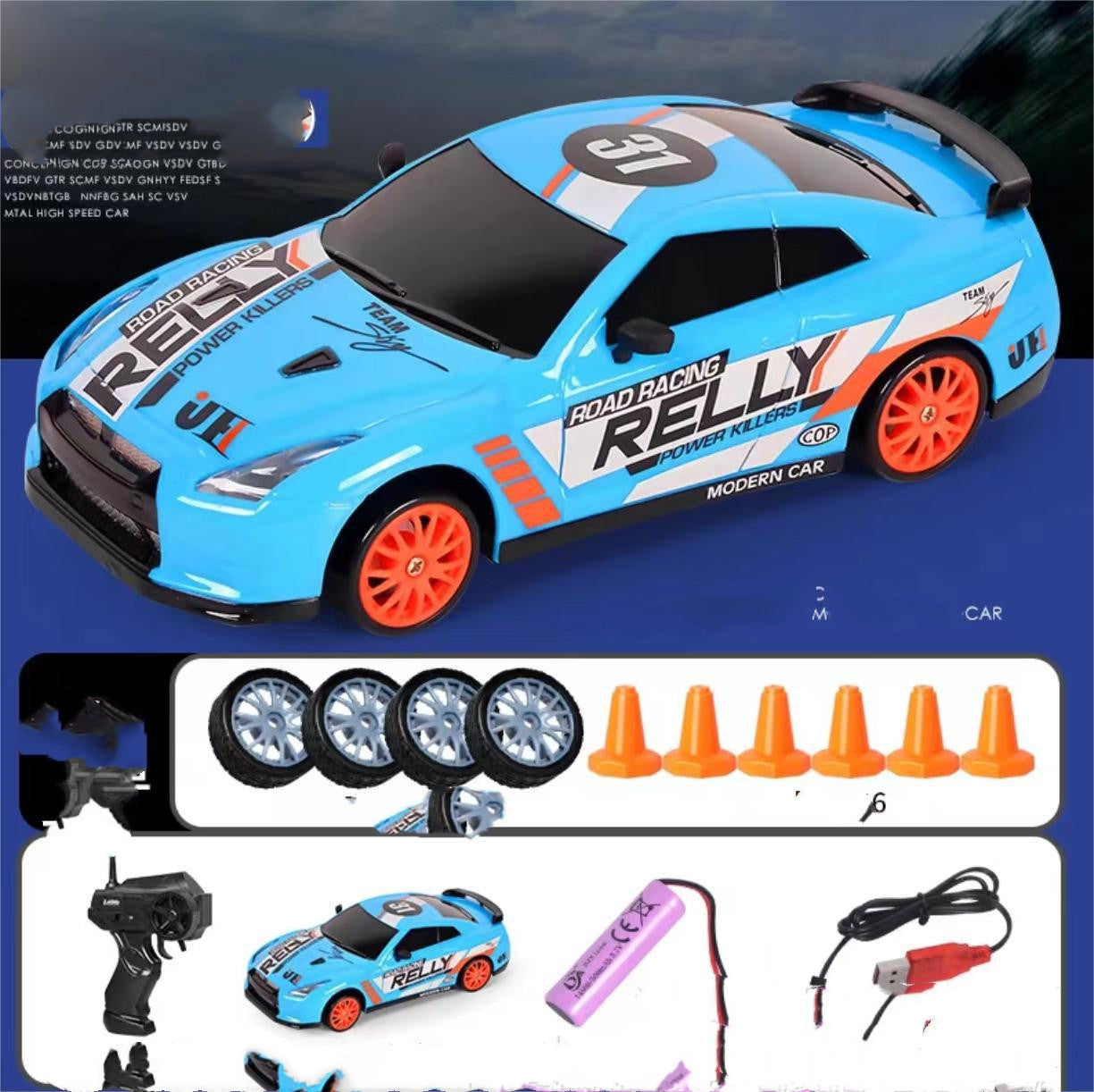 2.4G 4WD RC Drift Car | GTR AE86 Model Remote Control Racing Car Toy for Kids & Christmas Gifts