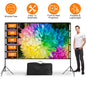 100"/120" Projector Screen with Stand | 16:9 4K HD Foldable Portable Movie Screen with Carry Bag