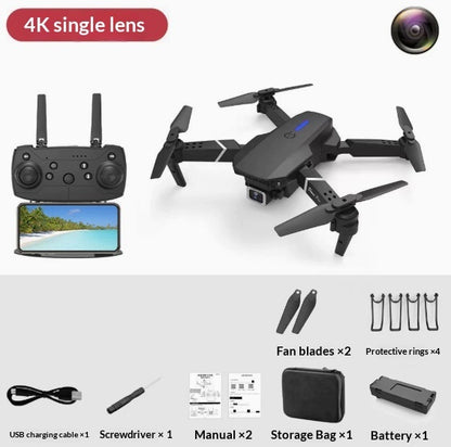 E88 Drone 4K HD Dual Camera | Remote Control Aerial Photography Quadcopter Toy