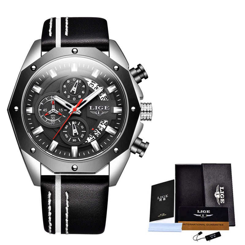 Luxury Fashion Men’s Silicone Sport Watch | Quartz Chronograph Waterproof Wristwatch with Date