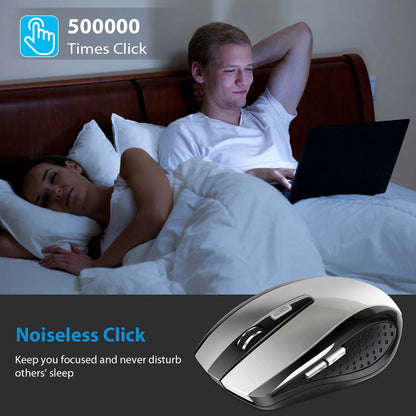 2.4G Wireless Gaming Mouse with USB Receiver | Optical Mouse with 3 Adjustable DPI & 6 Buttons for PC, Laptop & MacBook