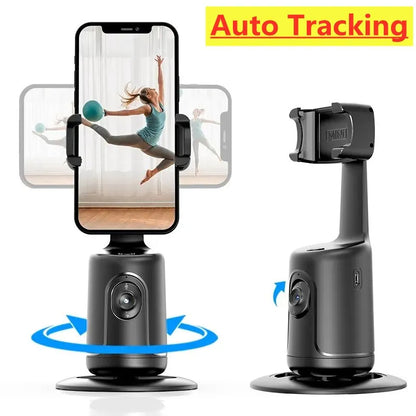 360° Auto Face Tracking Gimbal | AI Smart Phone Holder Stabilizer Tripod for Video, Vlog & Live Streaming