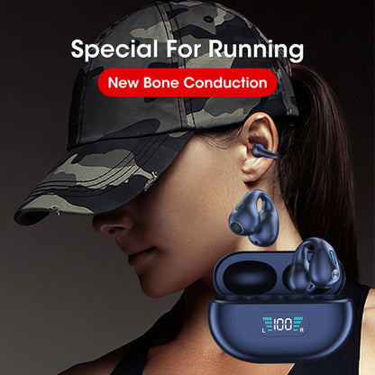 Bone Conduction TWS Earbuds | Bluetooth 5.3 Touch Wireless Sports Earphones with Bass & HIFI Sound