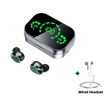 YD03 TWS Wireless Bluetooth Headset | In-Ear Earbuds with Large Screen Smart Digital Display & Breathing Light