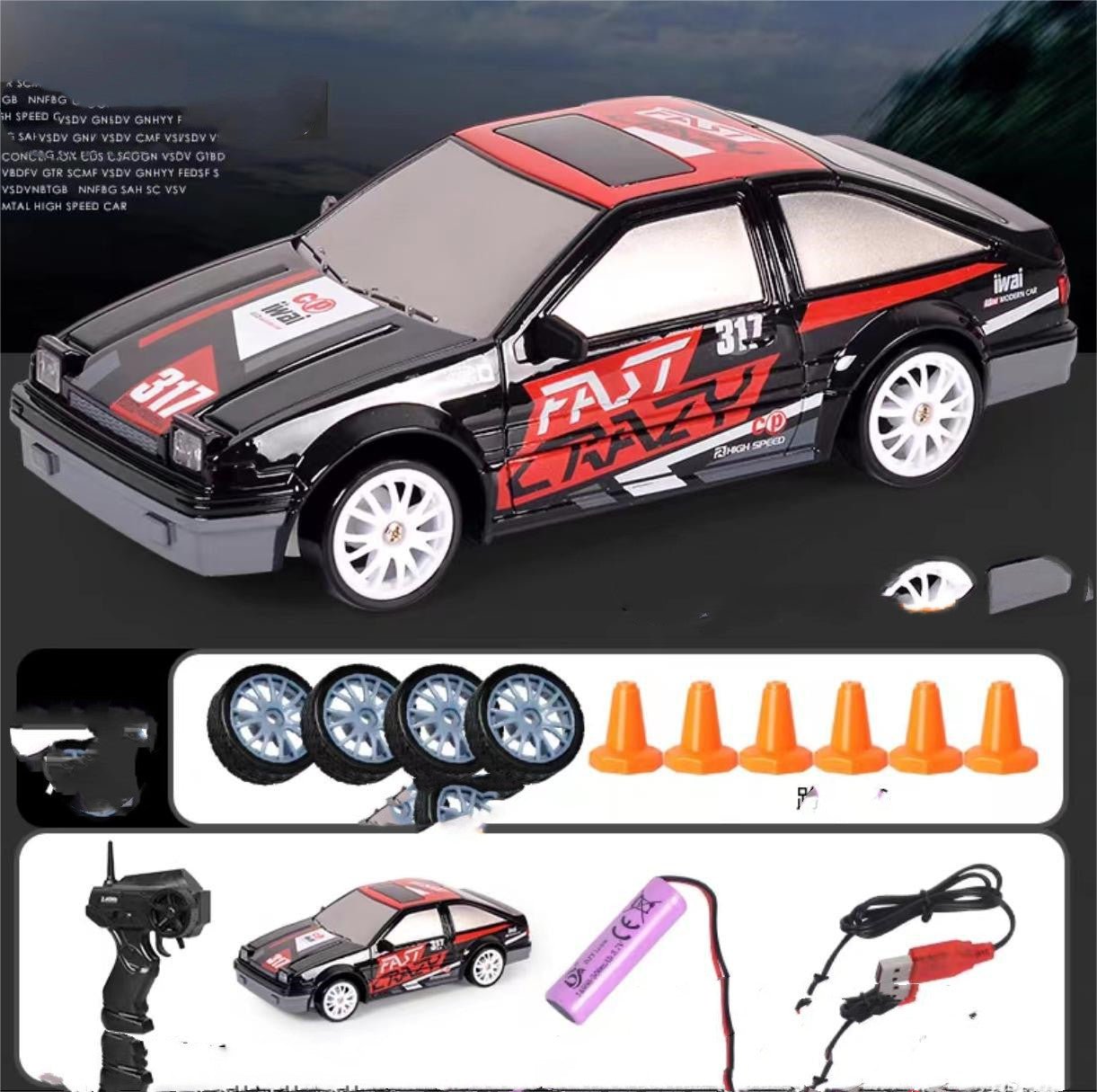 2.4G 4WD RC Drift Car | GTR AE86 Model Remote Control Racing Car Toy for Kids & Christmas Gifts